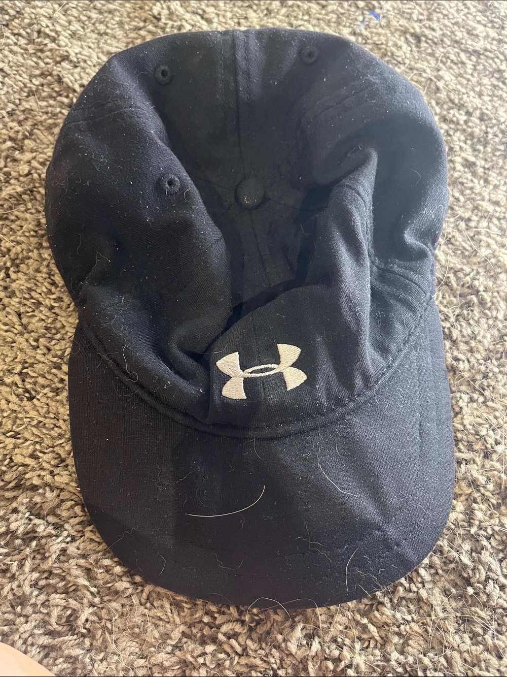 Under Armour Kids Black Cap with White Logo